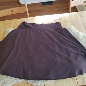 SAHALIE Jersey knit A-line flow skirt